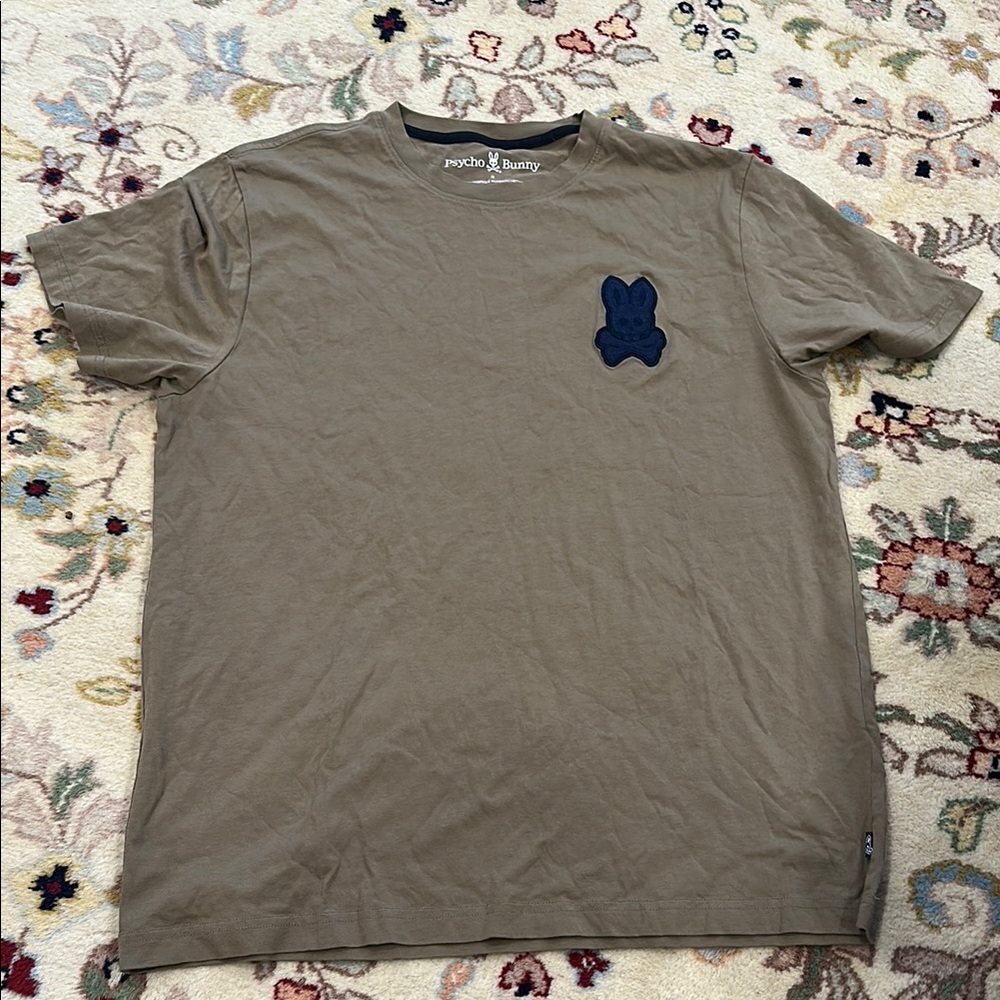 Psycho Bunny Brown Short Sleeve Tee Minimalist Design